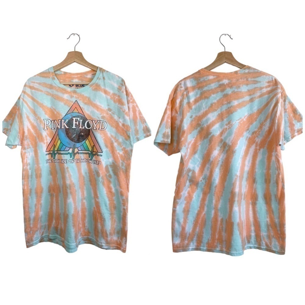 LIQUID BLUE Pink Floyd Tie Dye Band Tee Size L